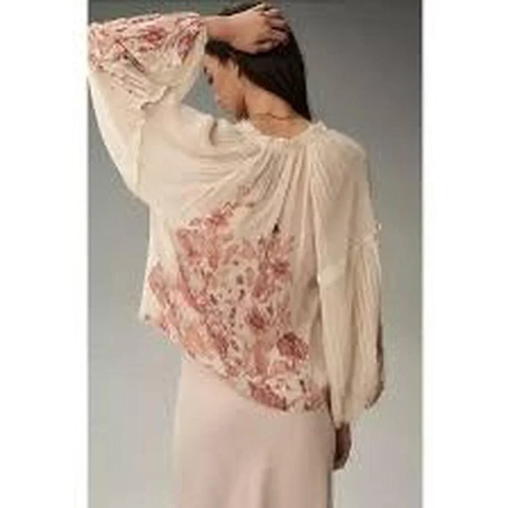 Anthropologie x Florence Balducci Delicate Pintuck Blouse - Picture 2 of 5
